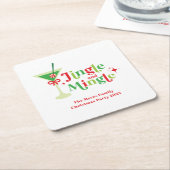 Kerstfeest met Jingle en Mingle Kartonnen Onderzetters (Schuin)