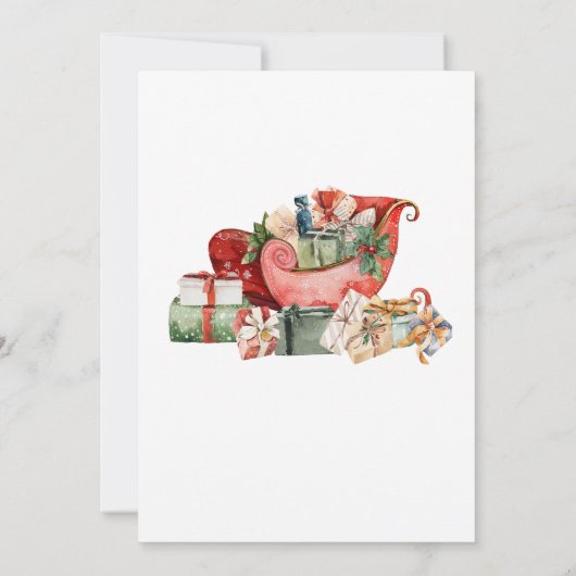 Kerstfeest met kerstboom in de winter kaart (Achterkant)