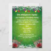 Kerstfeest met kerstfeest en fluffy Rudolphs Kaart (Achterkant)