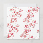 Kerstfeest met kerstfeest in Berry Red Sprigs Kaart (Achterkant)