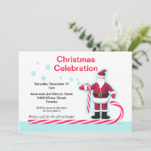 Kerstfeest met kerstfeest, snoepriet en kerstfeest kaart (Staand voorkant)