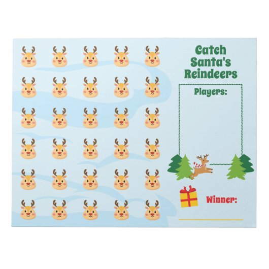 Kerstfeest met kerstlasso voor de Kerstman voor ki Notitieblok (Voorkant)