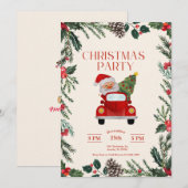 Kerstfeest met Kerstman Kaart (Voorkant / Achterkant)