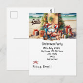 Kerstfeest met KERSTMAN Sla de datum op Briefkaart (Voorkant / Achterkant)