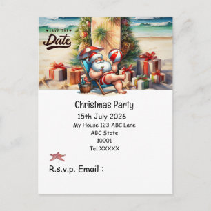 Kerstfeest met KERSTMAN Sla de datum op Briefkaart