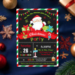 Kerstfeest met Kerstmis en rood Kaart<br><div class="desc">Pas deze feestelijke rode en groene uitnodiging van de Kerstpartij van de Kerstmis van de Kerstmis met uw partijdetails gemakkelijk en snel aan,  druk eenvoudig de pas het knoop aan om de stijl en de plaatsing van de tekst verder te herschikken en te formatteren.  (c) de Happy Cat Studio</div>