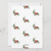 Kerstfeest met Kerstmis Holly Feestdagenkaart (Achterkant)