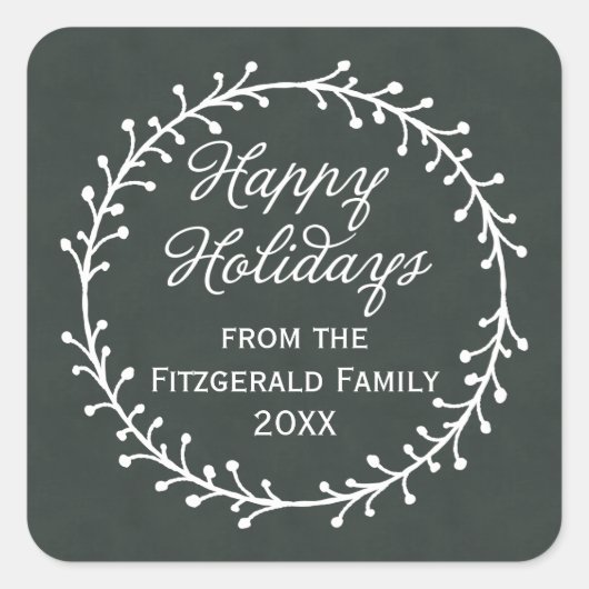  kerstfeest met kerstmis Prettige feestdagen Vierkante Sticker (Voorkant)