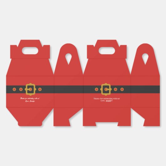 Kerstfeest met kerstthema bedankdoosjes (Ongevouwen)