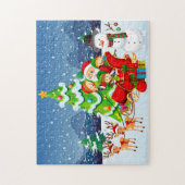 Kerstfeest met Kinder Jigzaag Puzzle Legpuzzel (Verticaal)