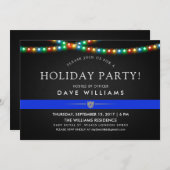 Kerstfeest met kleurrijke politie kaart (Voorkant / Achterkant)