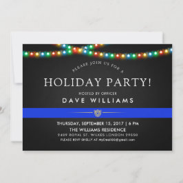 Kerstfeest met kleurrijke politie kaart