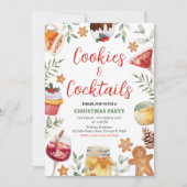 Kerstfeest met Koekjes en Cocktails Uitnodiging (Voorkant)