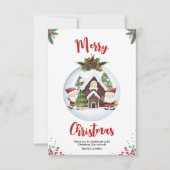 Kerstfeest met Merry Vibes Bedankkaart (Voorkant)