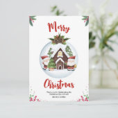 Kerstfeest met Merry Vibes Bedankkaart (Staand voorkant)