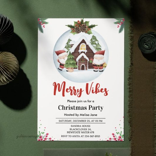 Kerstfeest met Merry Vibes Kaart