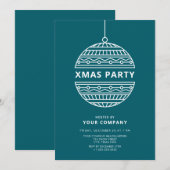 Kerstfeest met moderne kerstdisco bal kaart (Voorkant / Achterkant)