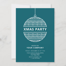 Kerstfeest met moderne kerstdiscobal kaart