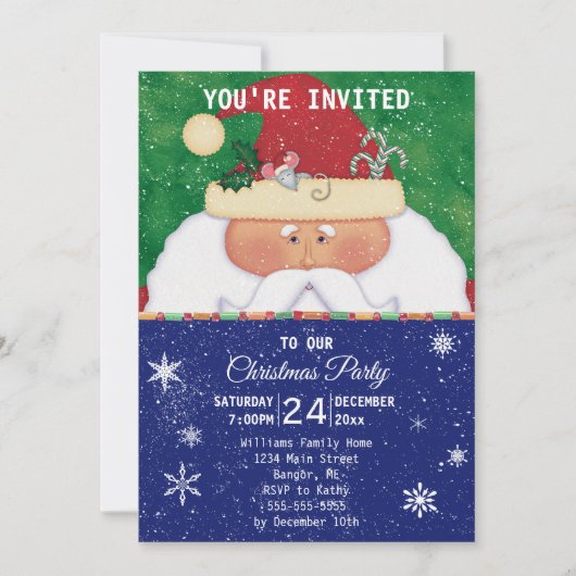 Kerstfeest met muis kaart (Voorkant)