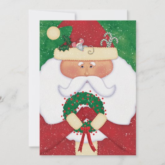 Kerstfeest met muis kaart (Achterkant)