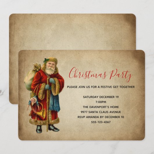  kerstfeest met ouderdomsopvoeding kaart (Voorkant / Achterkant)