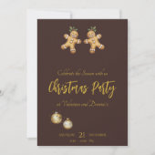 Kerstfeest met peperkoek op Coffee Brown Kaart (Voorkant)