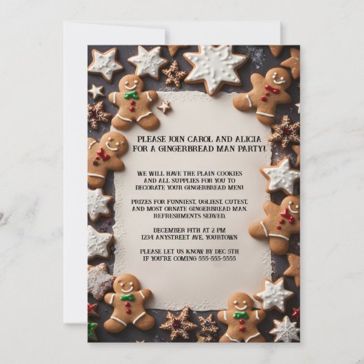 Kerstfeest met peperkoekmannetjes kaart (Voorkant)