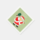 Kerstfeest met pickleball servet (Hoek)