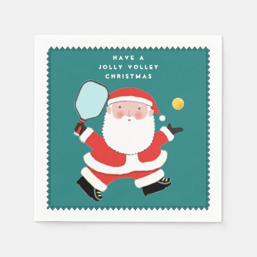 Kerstfeest met pickleball servet (Voorkant)