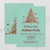 Kerstfeest met polka stippen kerstboom kaart (Voorkant / Achterkant)