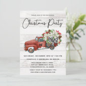  kerstfeest met Red Truck Rustic Feestdagenkaart (Staand voorkant)