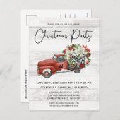  kerstfeest met Red Truck Rustic Feestdagenkaart (Voorkant / Achterkant)