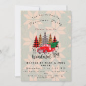 kerstfeest met Red Truck Rustic Kaart (Voorkant)