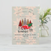 kerstfeest met Red Truck Rustic Kaart (Staand voorkant)