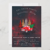  kerstfeest met Red Truck Rustic Kaart (Voorkant)