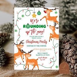 Kerstfeest met rendieren: de bende bij elkaar krij kaart