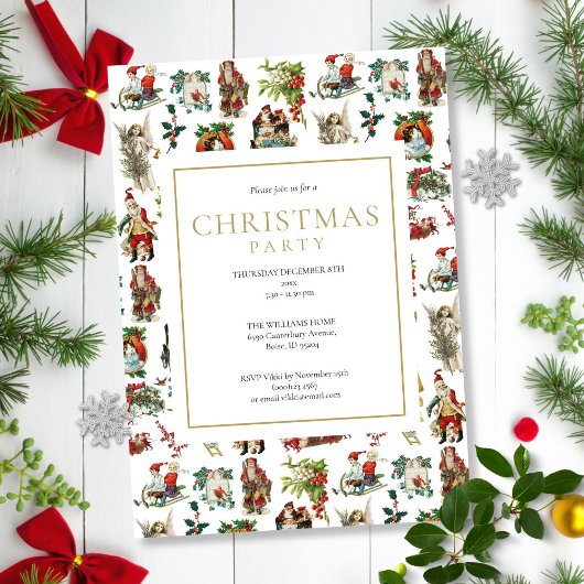 Kerstfeest met retro vintage sfeer kaart