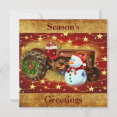  kerstfeest met rode Boerderijen Feestdagenkaart (Voorkant)