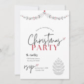 Kerstfeest met rode en grijze kalligrafie kaart (Voorkant)