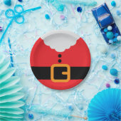 Kerstfeest met rode en witte kerstfeestjes papieren bordje (Feest)