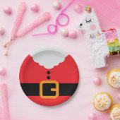 Kerstfeest met rode en witte kerstfeestjes papieren bordje (Feest)