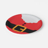 Kerstfeest met rode en witte kerstfeestjes papieren bordje (Gekanteld)