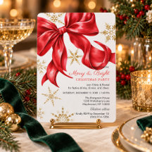 Kerstfeest met rode strik