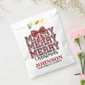 Kerstfeest met Rode Strik Kantoorfeest Bedankzakje (Gezegeld)