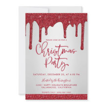 kerstfeest met rood glitter