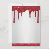 kerstfeest met rood glitter kaart (Achterkant)