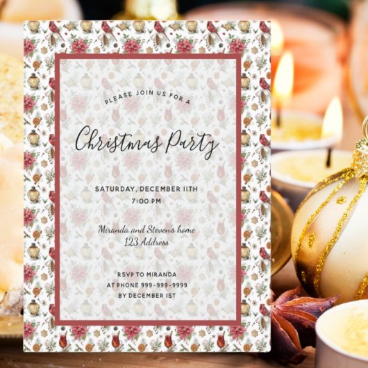 Kerstfeest met rood-wit patroon