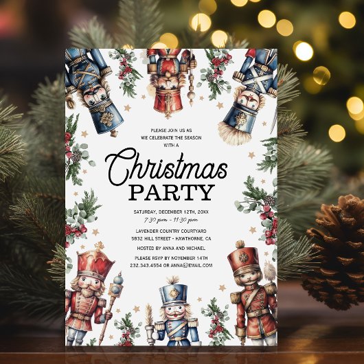 Kerstfeest met Rustic Notenkraker Kaart