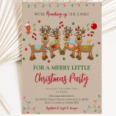 Kerstfeest met Rustieke Rendieren Kaart