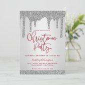 kerstfeest met Silver Glitter Kaart (Staand voorkant)